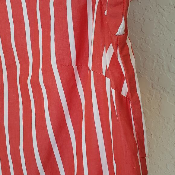 J Crew Factory Red White Striped Funnel Neck Long Sleeve Top Corpcore Women's 2 - Picture 4 of 12